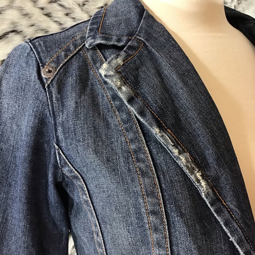Level 99 Distressed Denim Jacket - image 3
